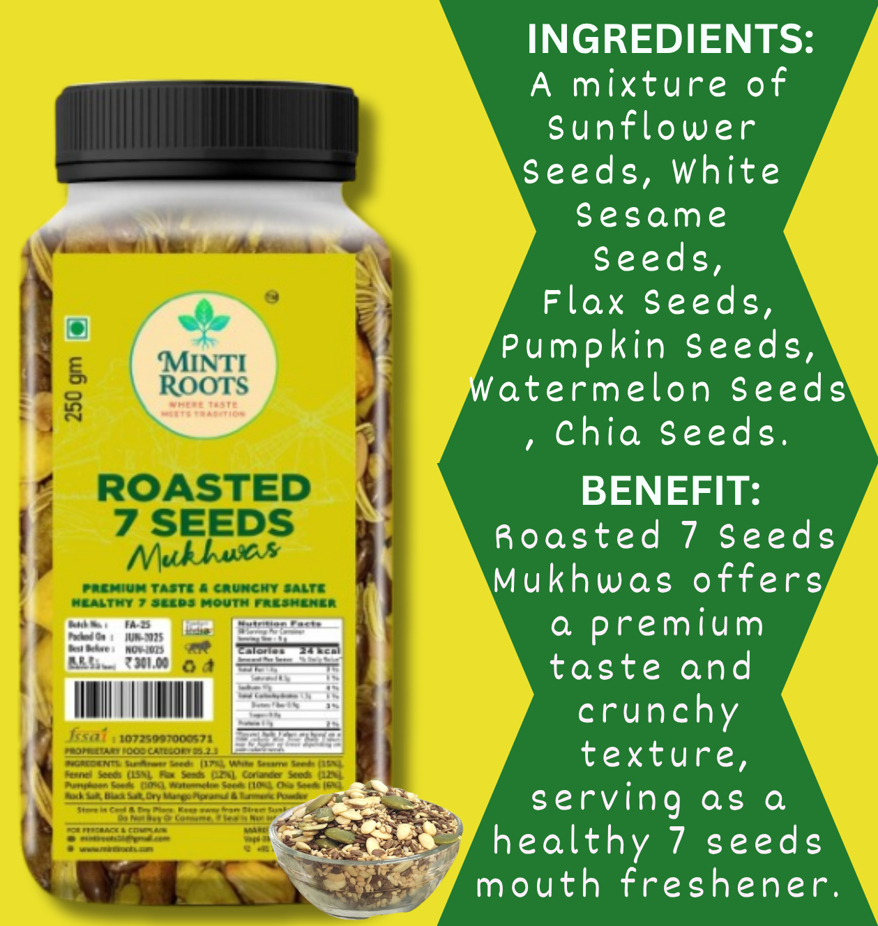 Roasted 7 Seeds 250GM - Image 4