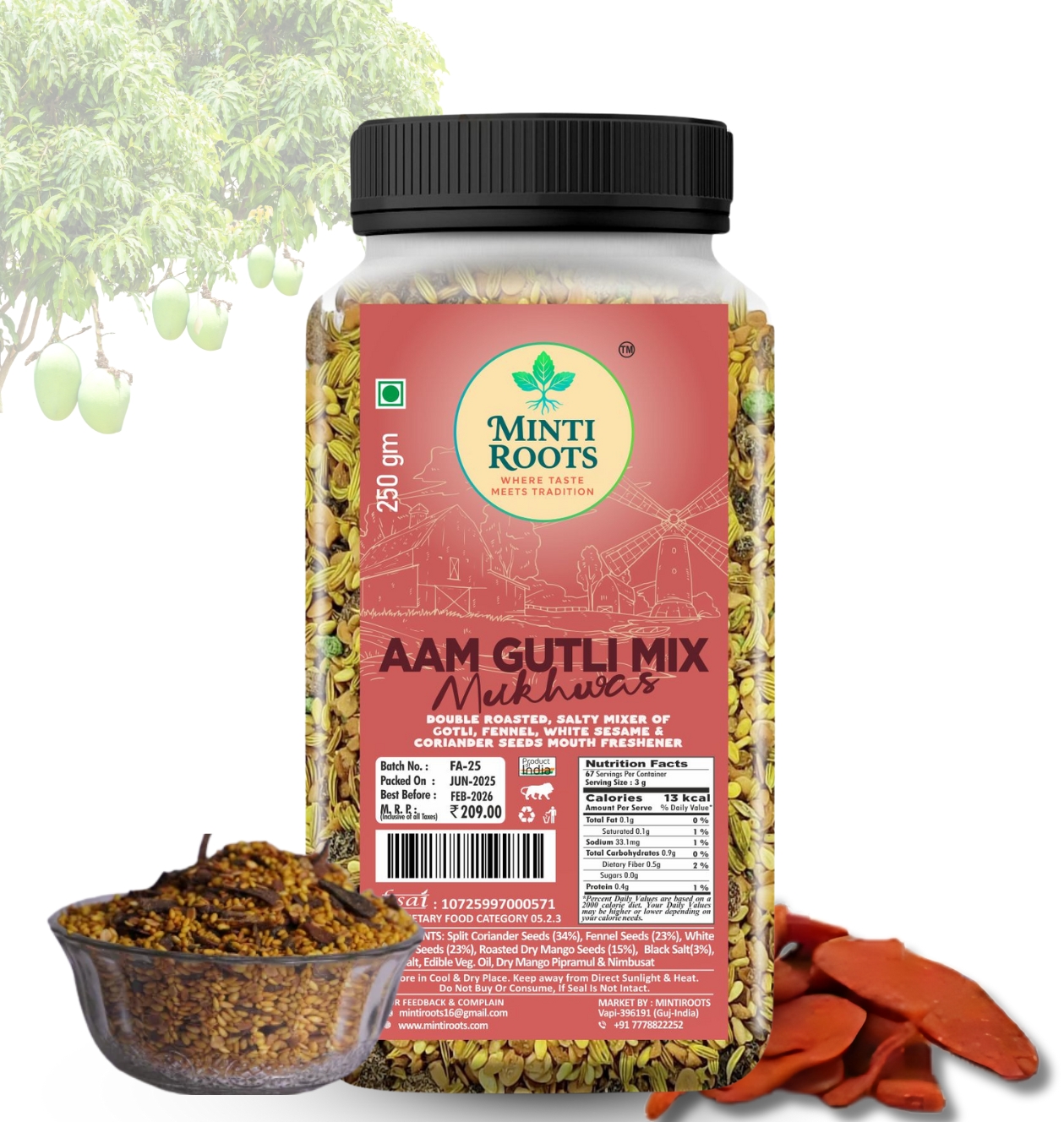 AAM GUTLI MIX MUKHWAS 250GM