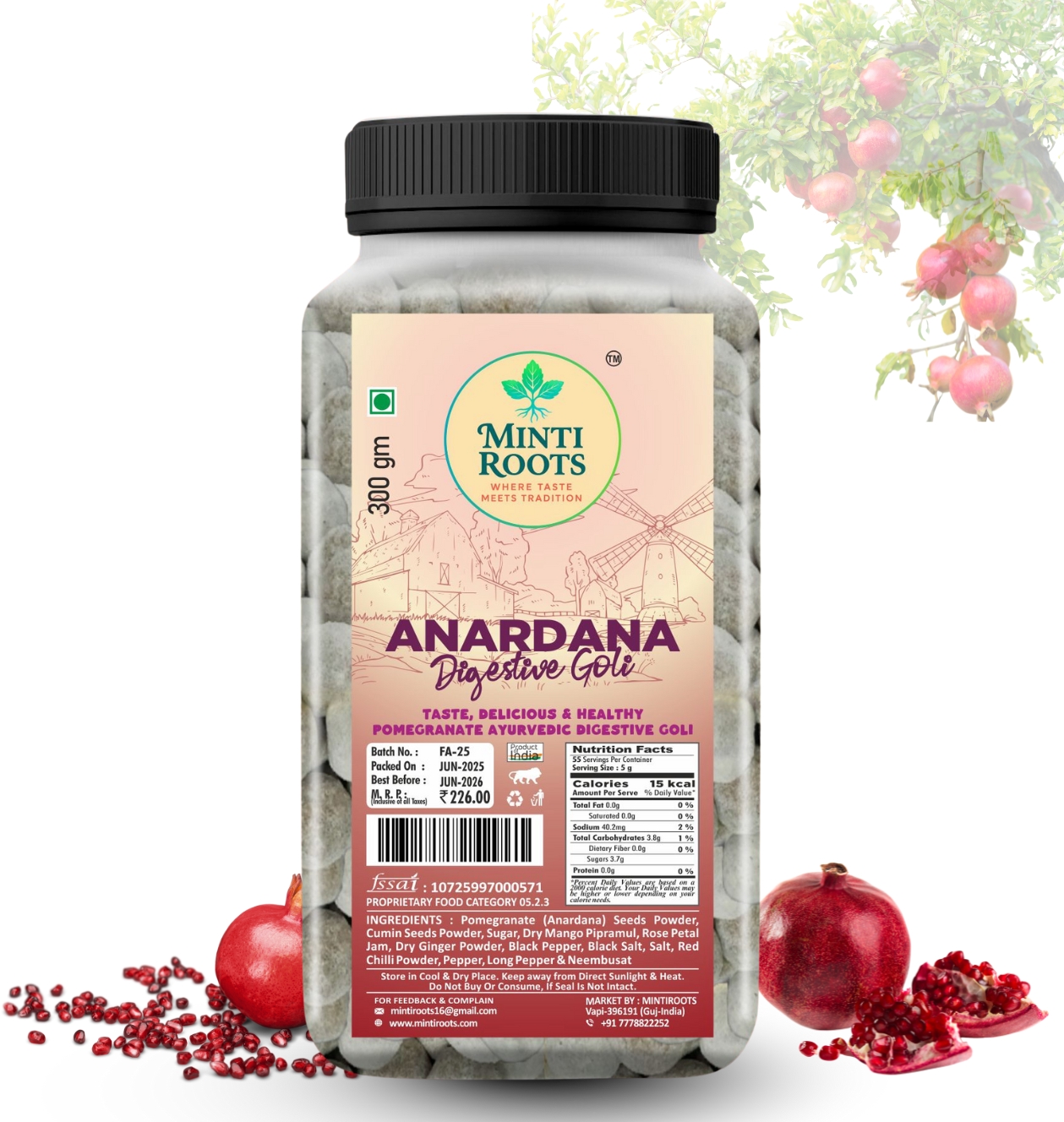 ANARDANA DIGESTIVE GOLI 300GM