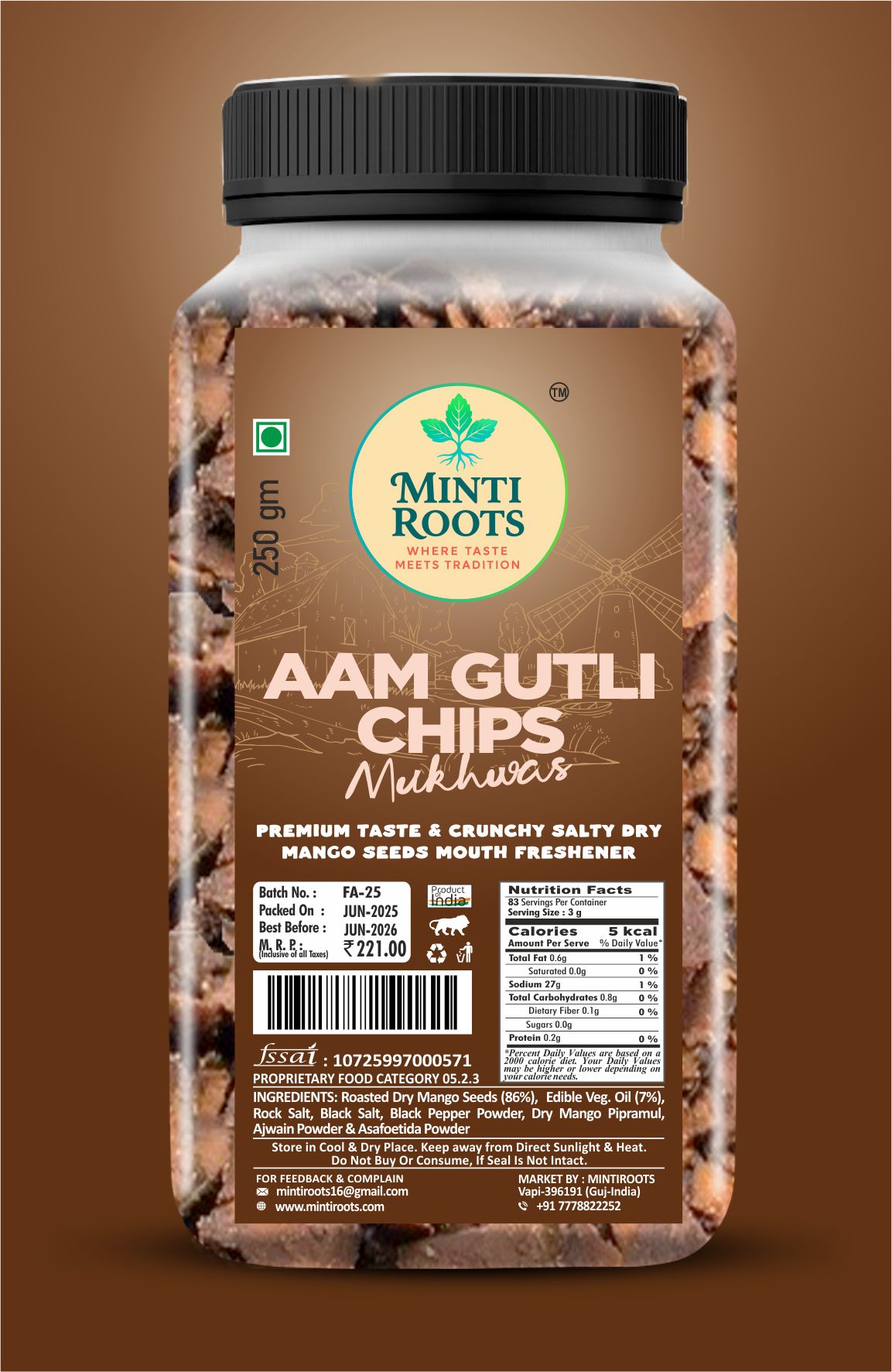 AAM GUTLI CHIPS 250GM - Image 3