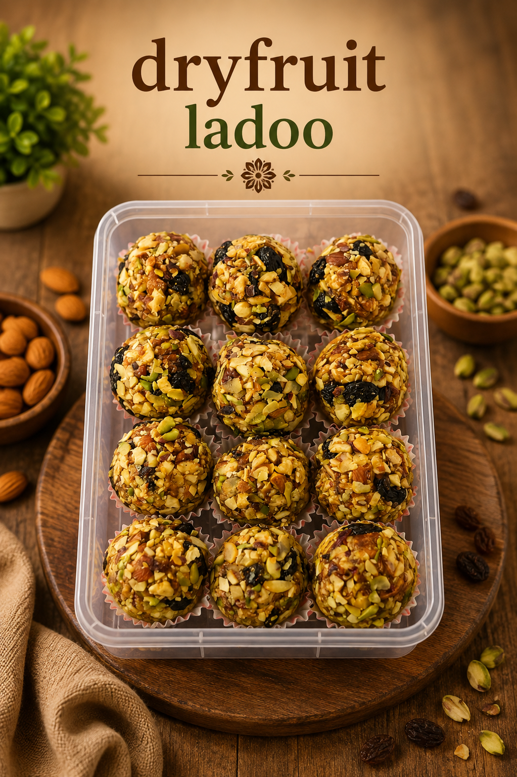 Pista dryfruit Gulkhand ladoo 12pcs 400gms  - Image 3