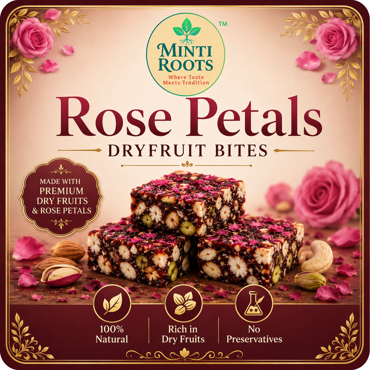 Rose petal bites 500gms 