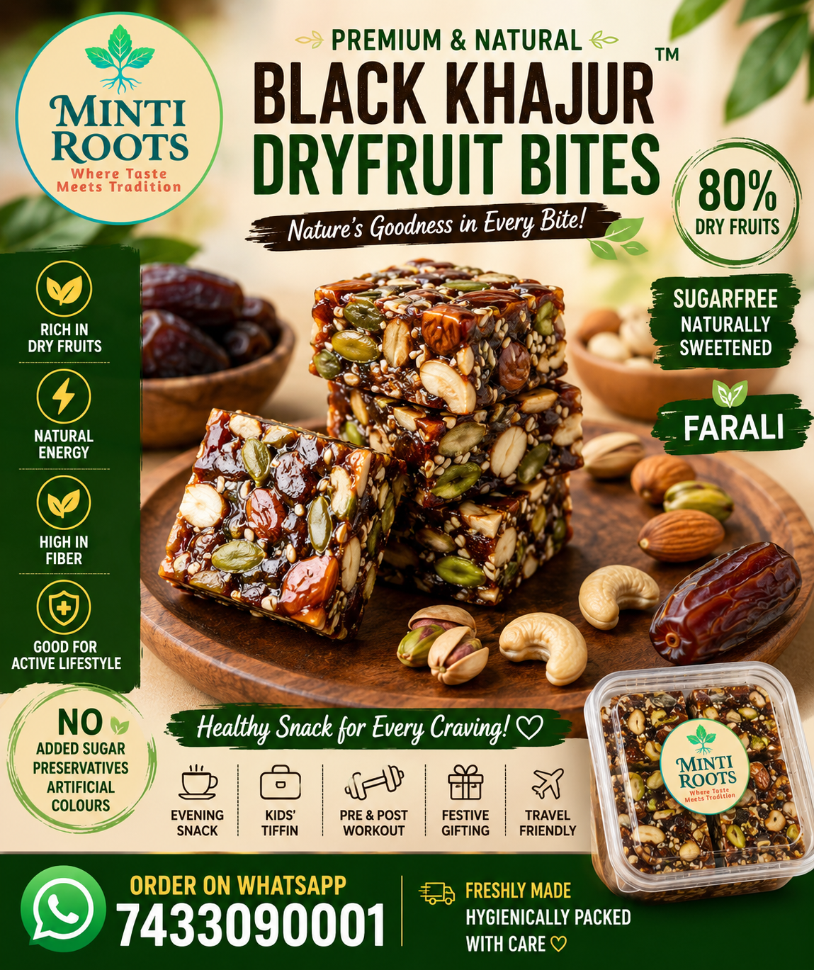 Khajur dryfruit bites 500gms  - Image 2