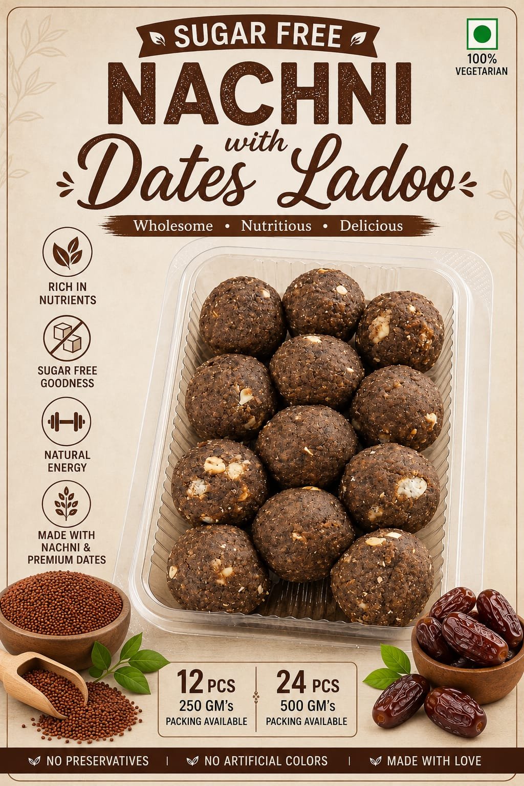Nachni dates ladoo