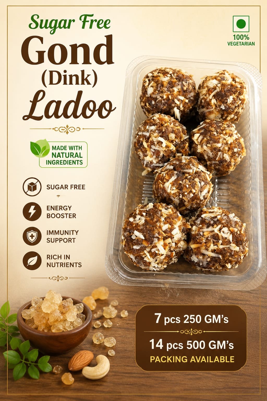 Coconut Dink ladoo