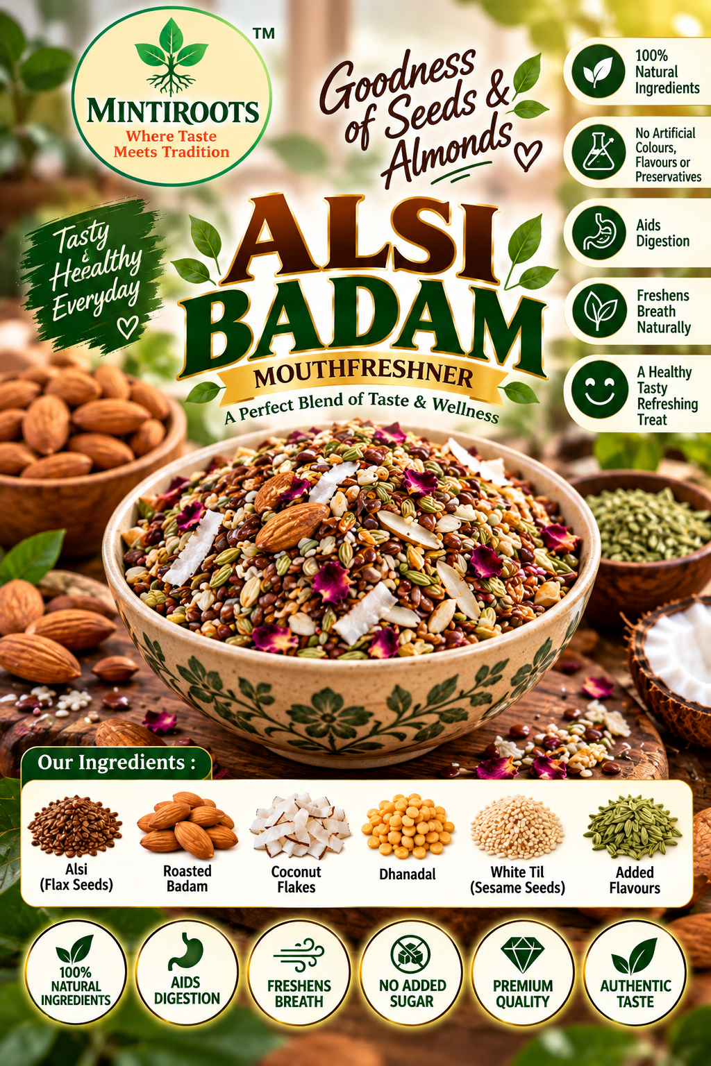 Alsi Badam  MUKHWAS  - Image 2