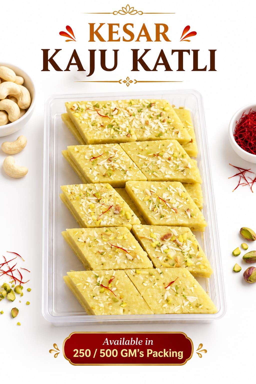 Kesar kaju katli