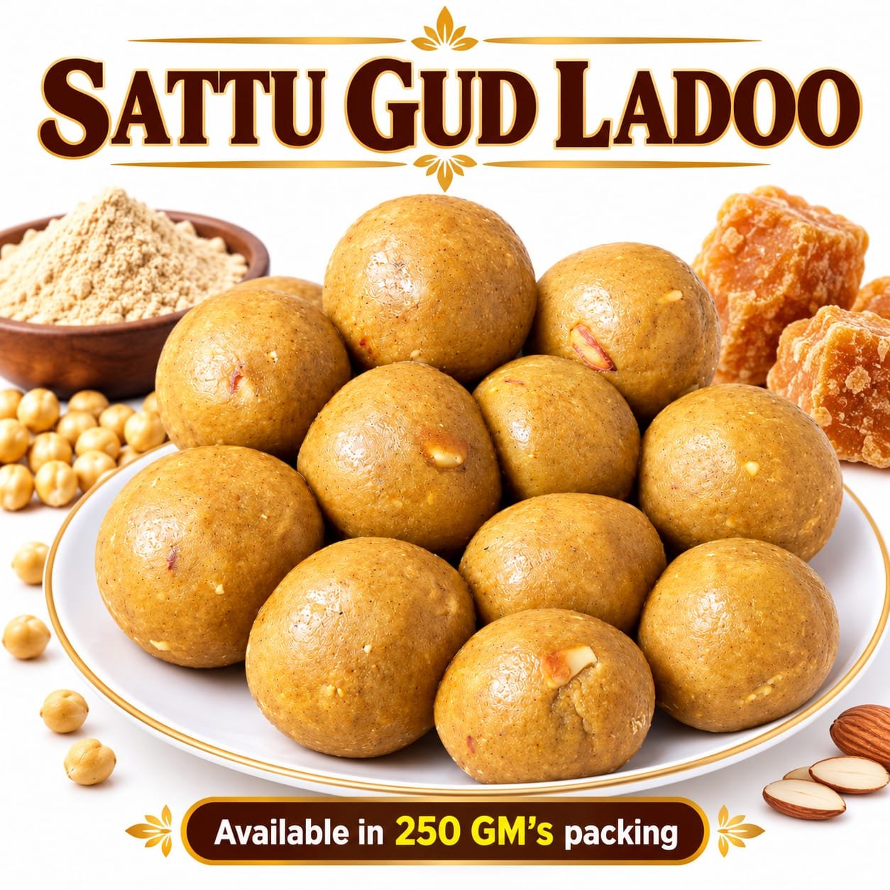 Sattu jaggery ladoo - Image 2